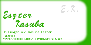 eszter kasuba business card